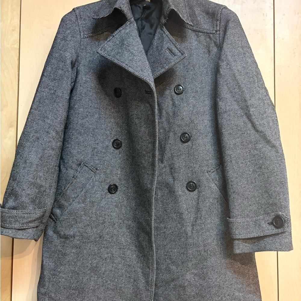 H&M Charcoal Double-Breasted Pea Coat